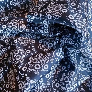 Sugar Skull Shower Curtain - Halloween Gothic